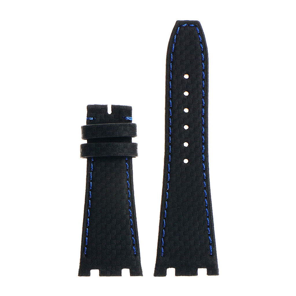 DASSARI Carbon Fiber Strap for Apple Watch w/ Yellow Gold Buckle