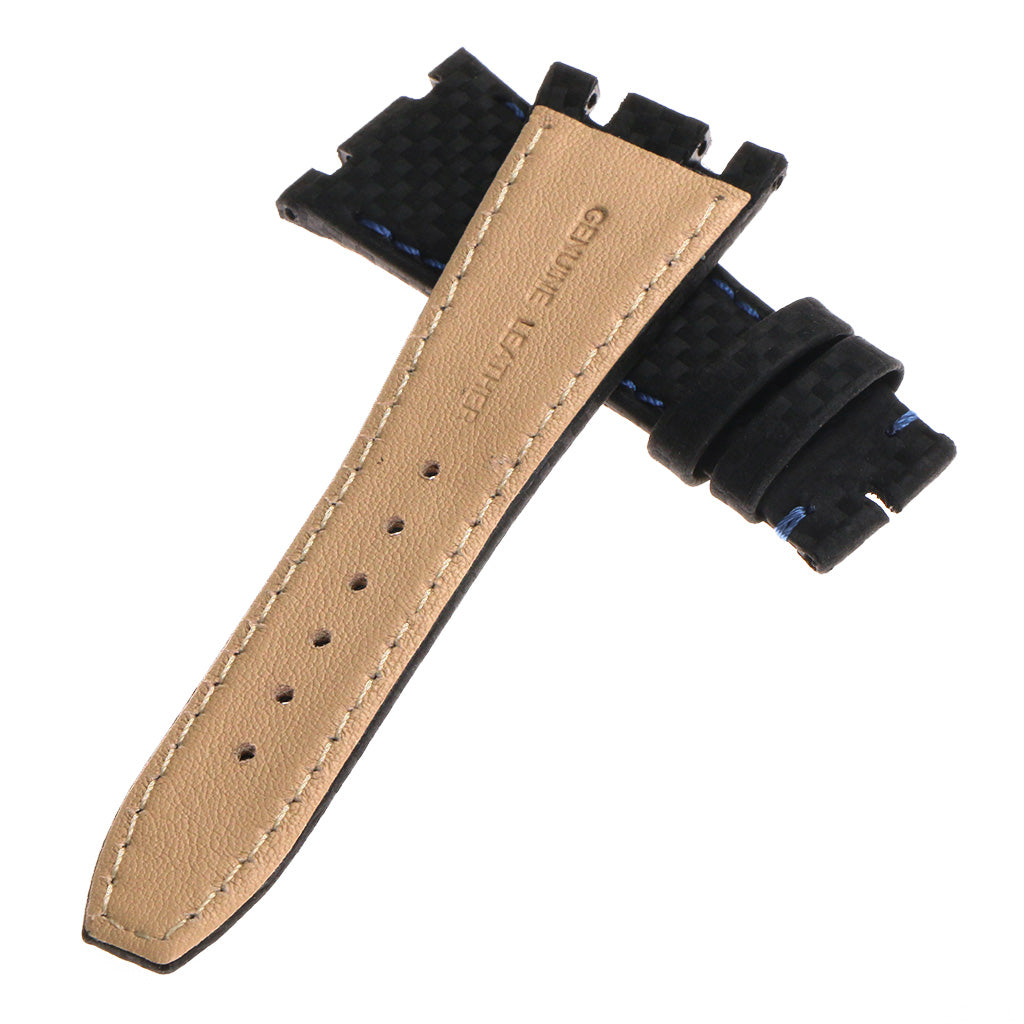 DASSARI Carbon Fiber Strap for Apple Watch w/ Yellow Gold Buckle