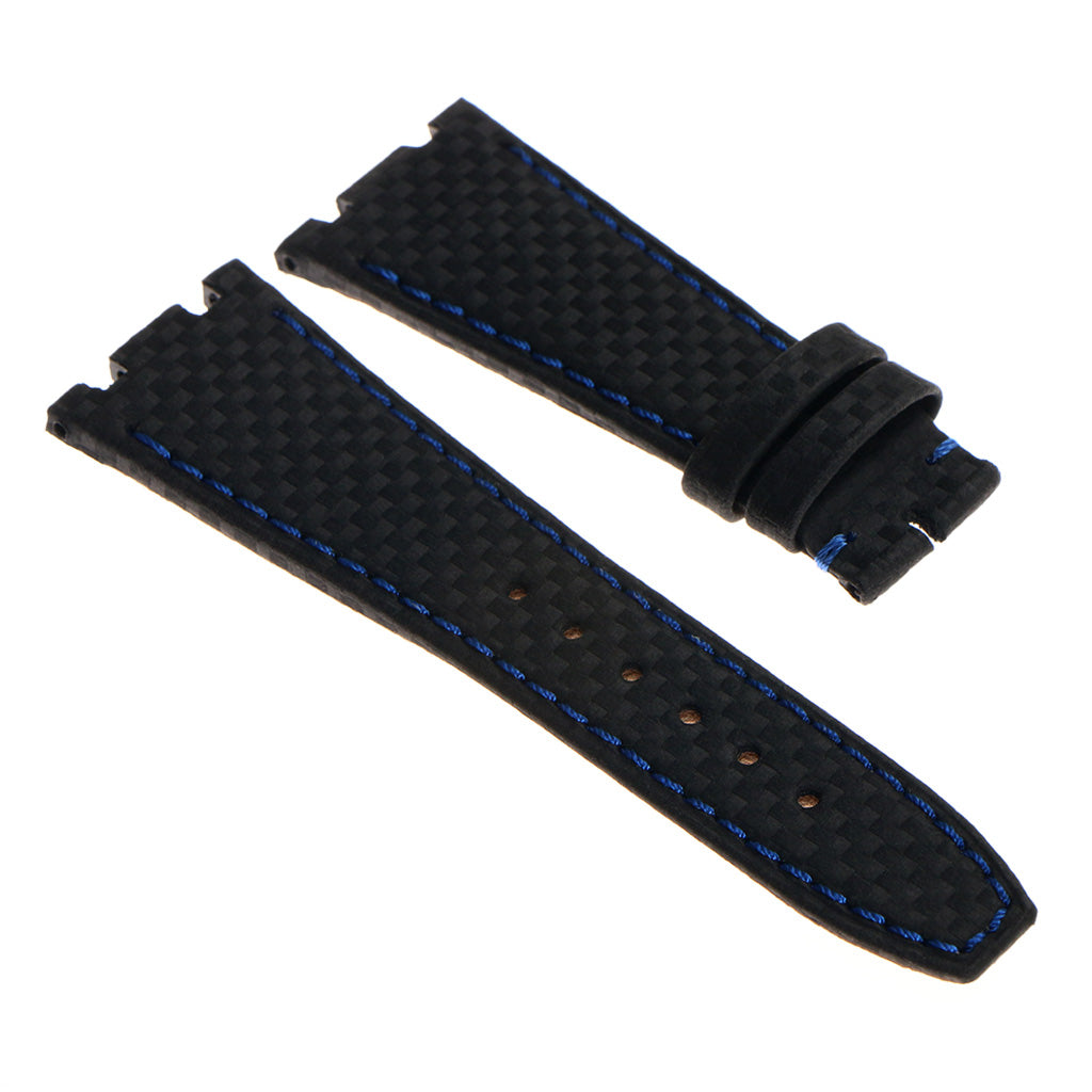 DASSARI Carbon Fiber Strap for Apple Watch w/ Yellow Gold Buckle