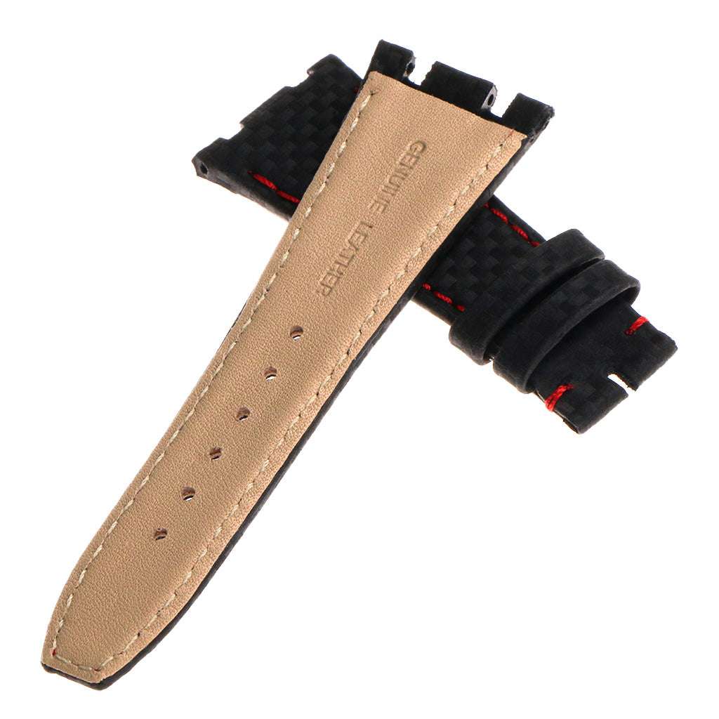 DASSARI Carbon Fiber Strap for Apple Watch w/ Yellow Gold Buckle