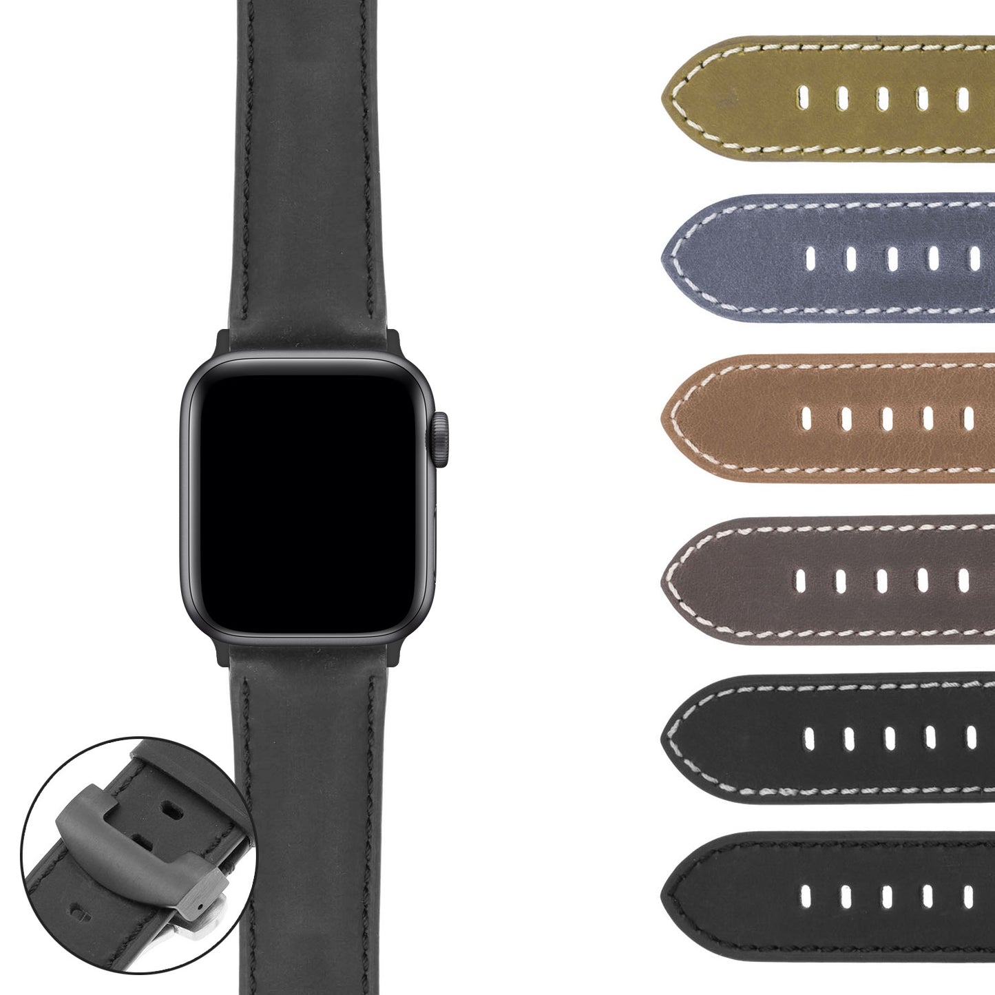 DASSARI Vintage Leather Strap Garmin Vivoactive 4