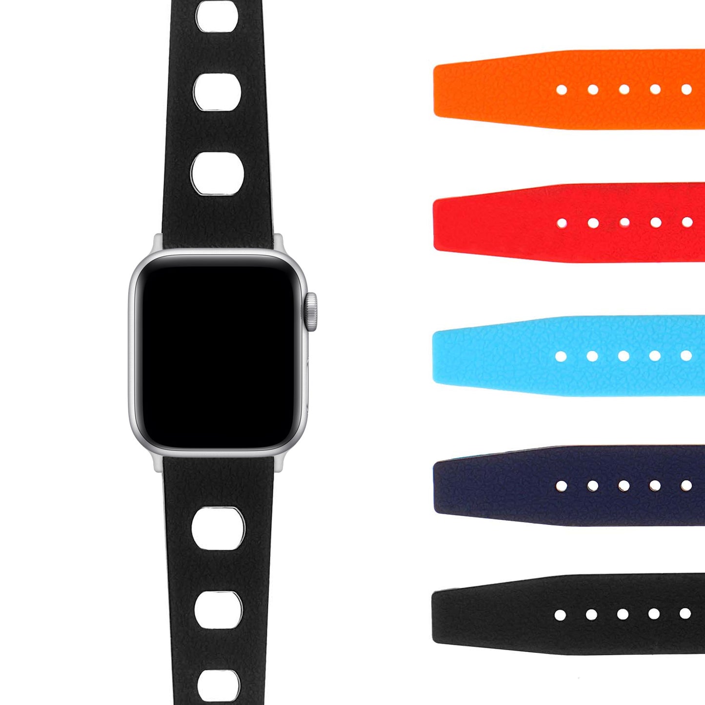 Vintage Style Perforated Rubber Rally Strap for Samsung Galaxy Watch 3