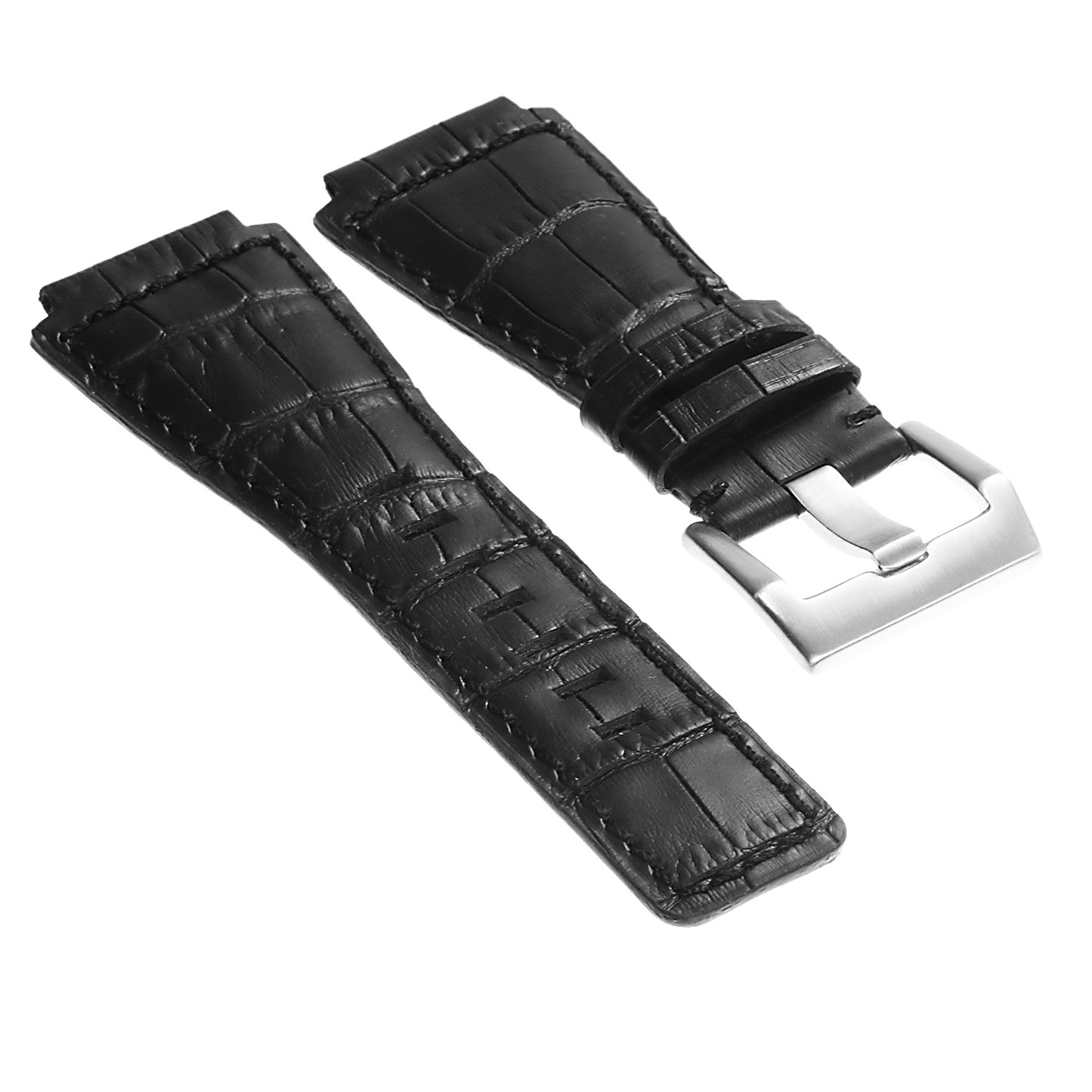 DASSARI Croc Embossed Leather Strap for Bell & Ross