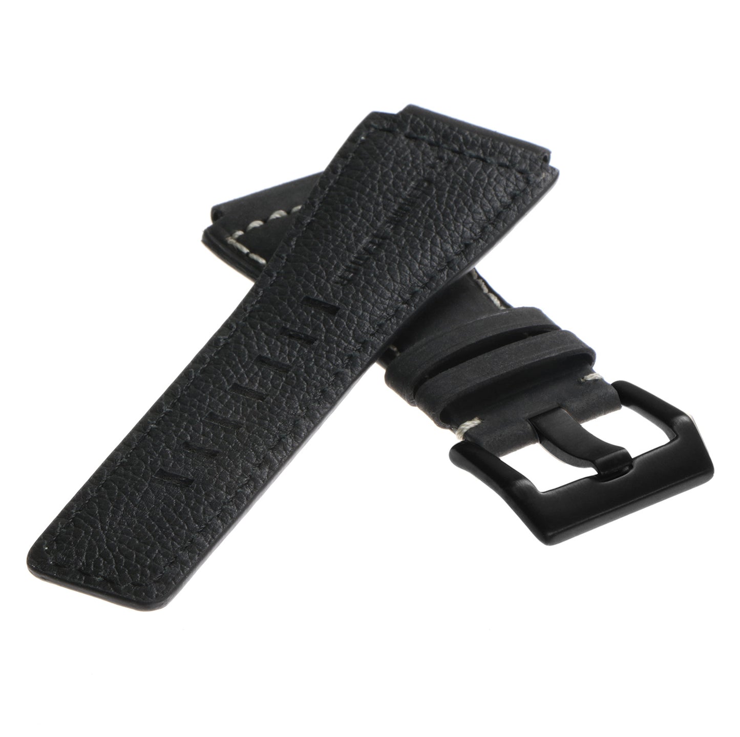 DASSARI Vintage Leather Strap for Bell & Ross with Matte Black Buckle