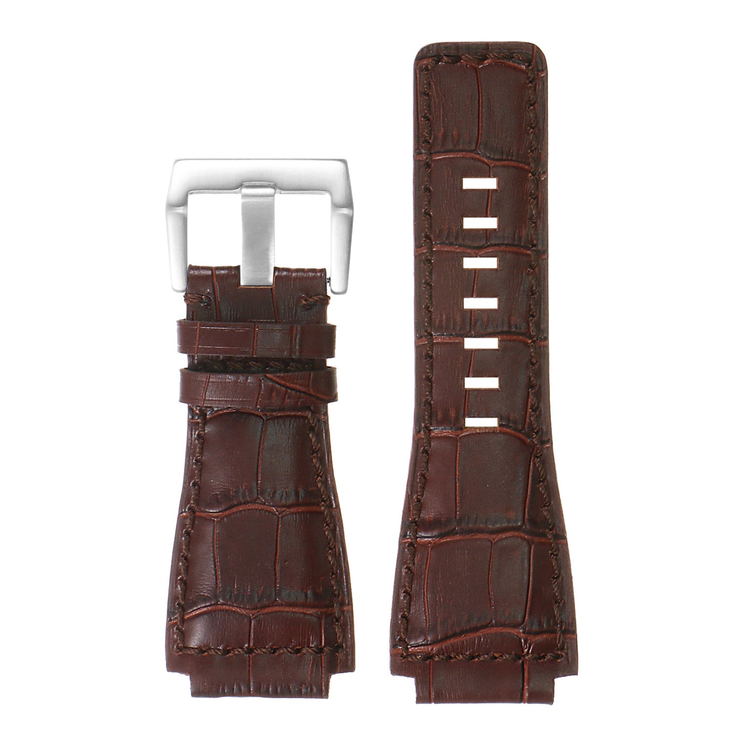 DASSARI Croc Embossed Leather Strap for Bell & Ross
