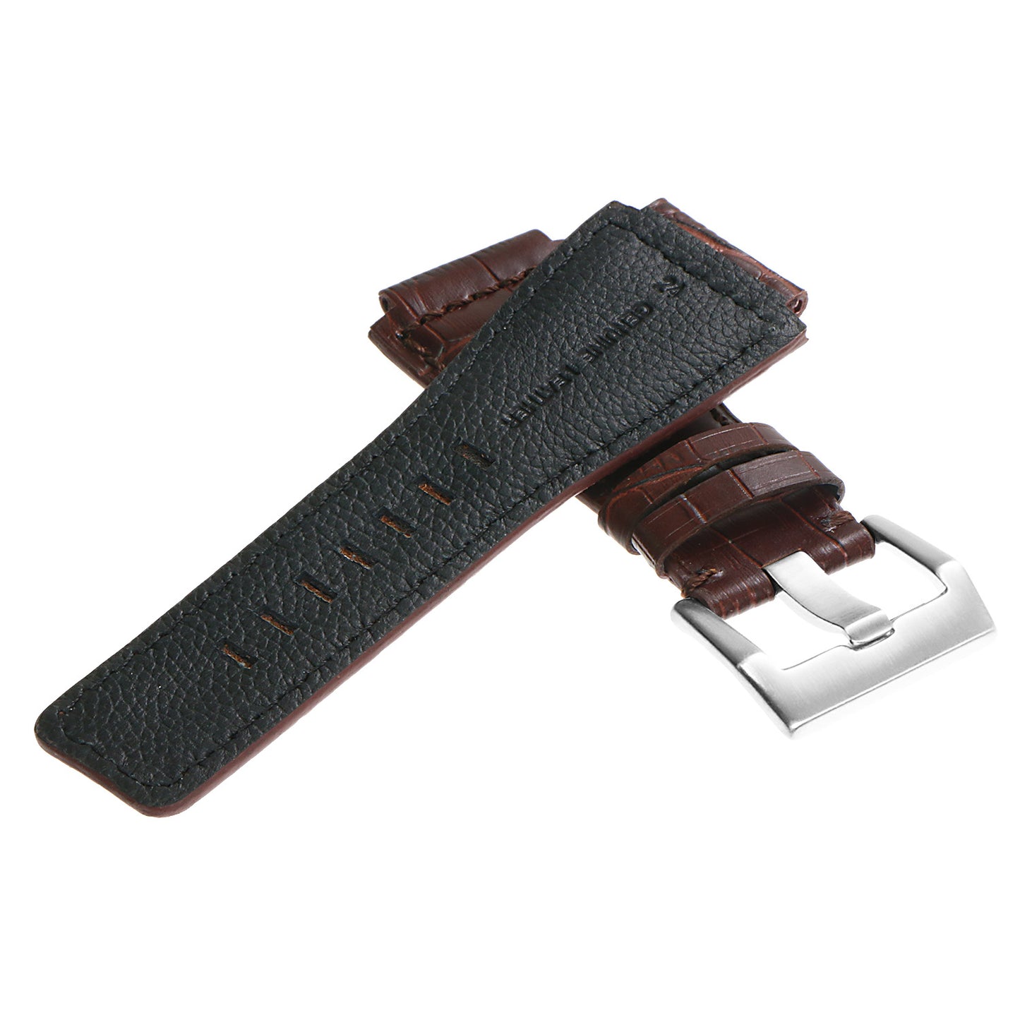 DASSARI Croc Embossed Leather Strap for Bell & Ross
