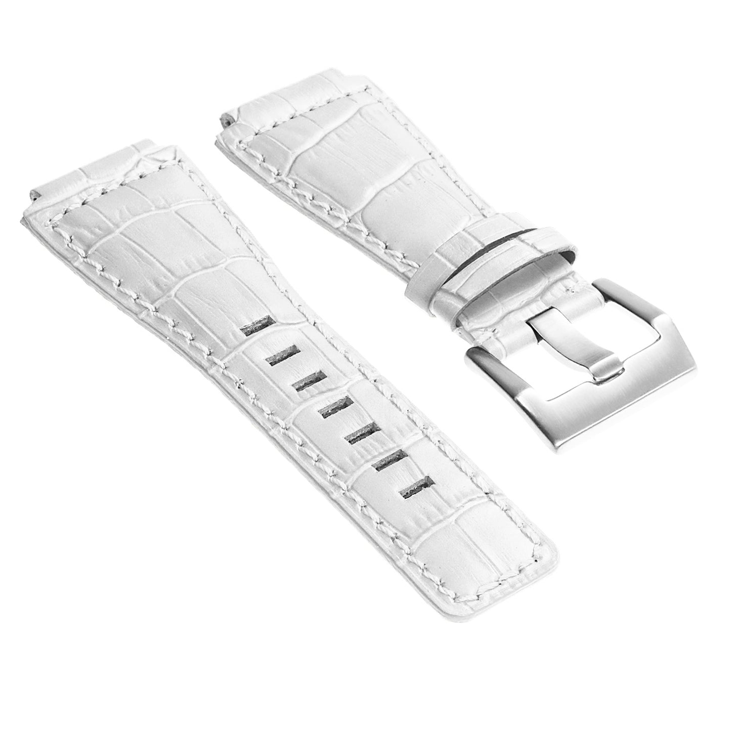 DASSARI Croc Embossed Leather Strap for Bell & Ross