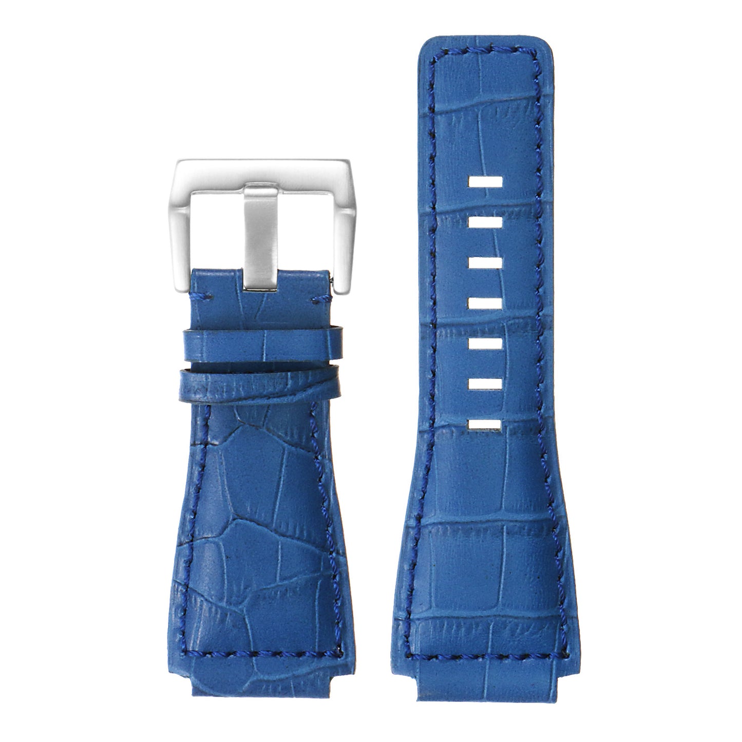 DASSARI Croc Embossed Leather Strap for Bell & Ross