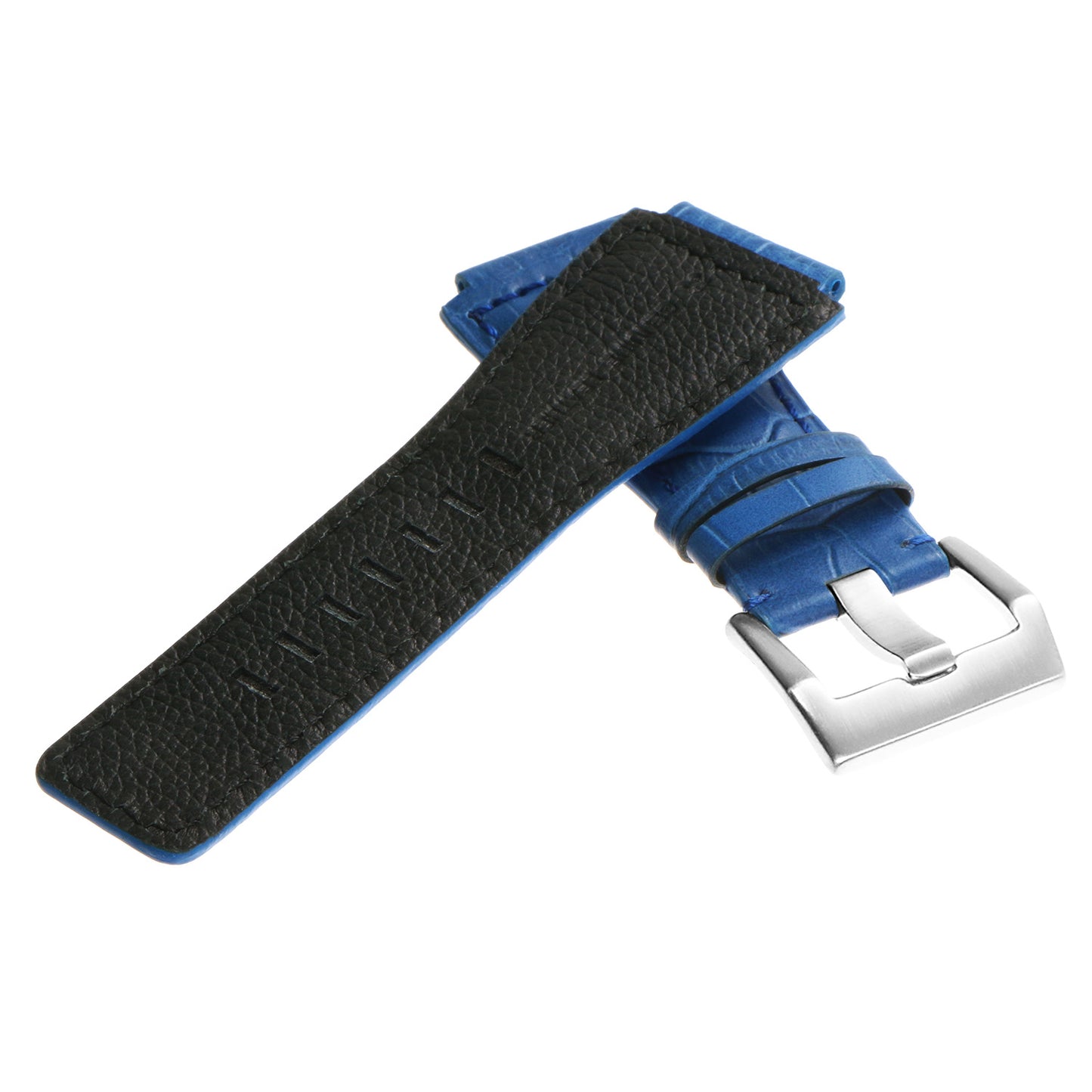 DASSARI Croc Embossed Leather Strap for Bell & Ross