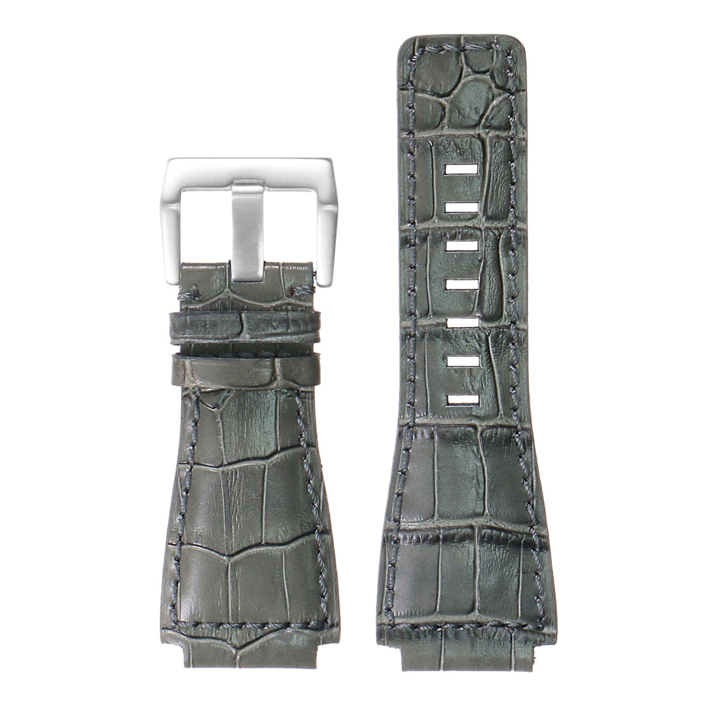 DASSARI Croc Embossed Leather Strap for Bell & Ross