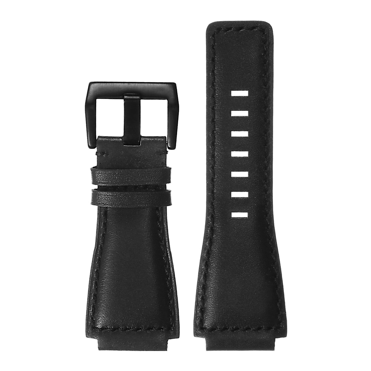 DASSARI Smooth Leather Strap for Bell & Ross with Matte Black Buckle
