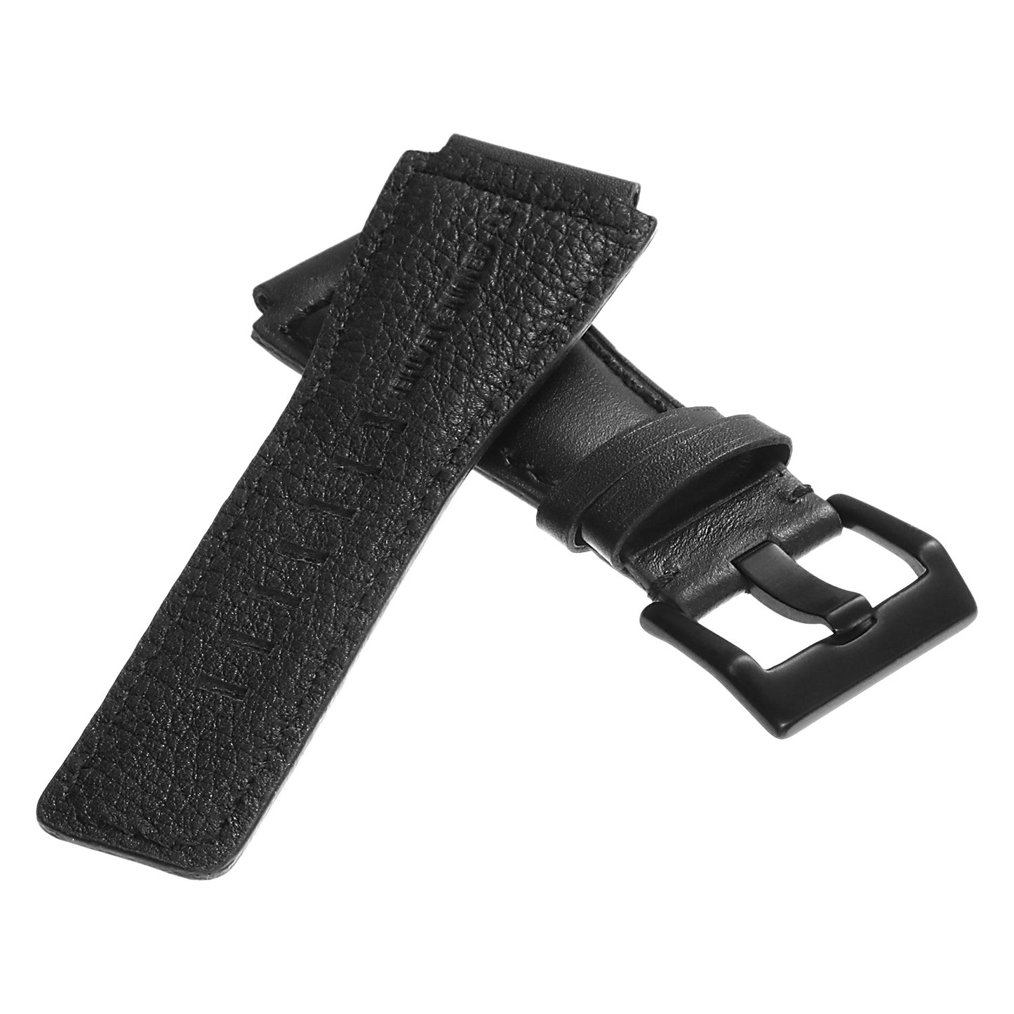DASSARI Smooth Leather Strap for Bell & Ross with Matte Black Buckle