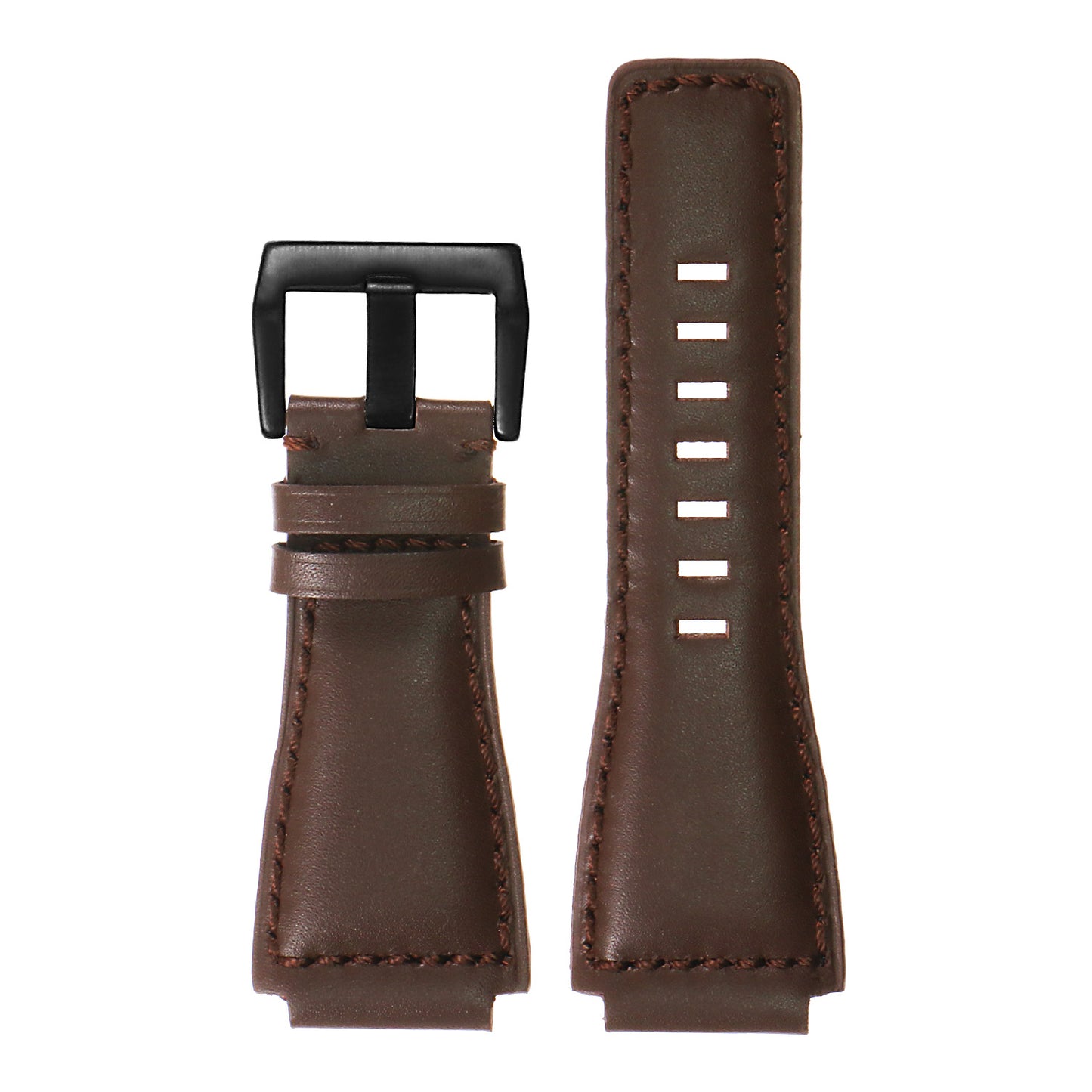 DASSARI Smooth Leather Strap for Bell & Ross with Matte Black Buckle