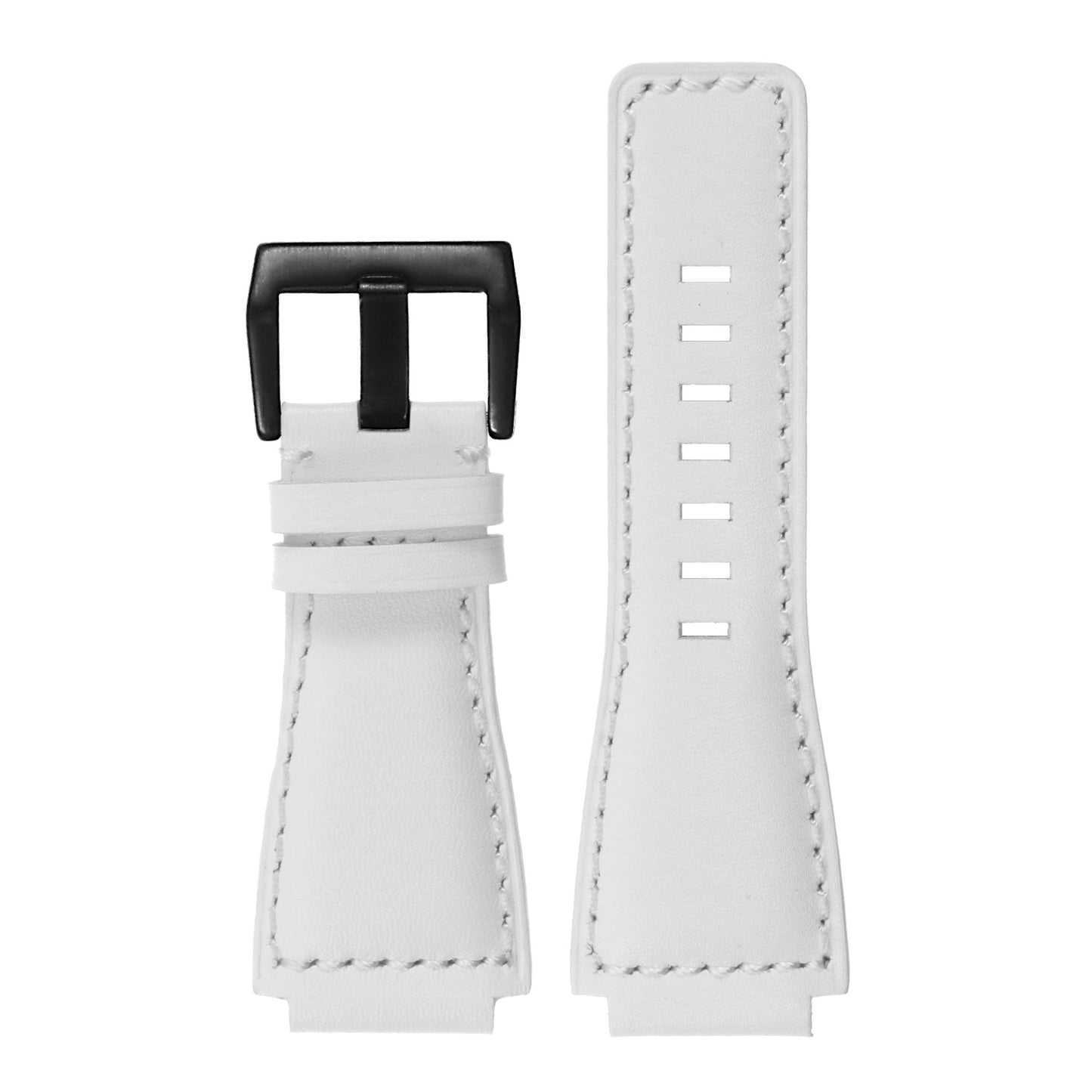 DASSARI Smooth Leather Strap for Bell & Ross with Matte Black Buckle
