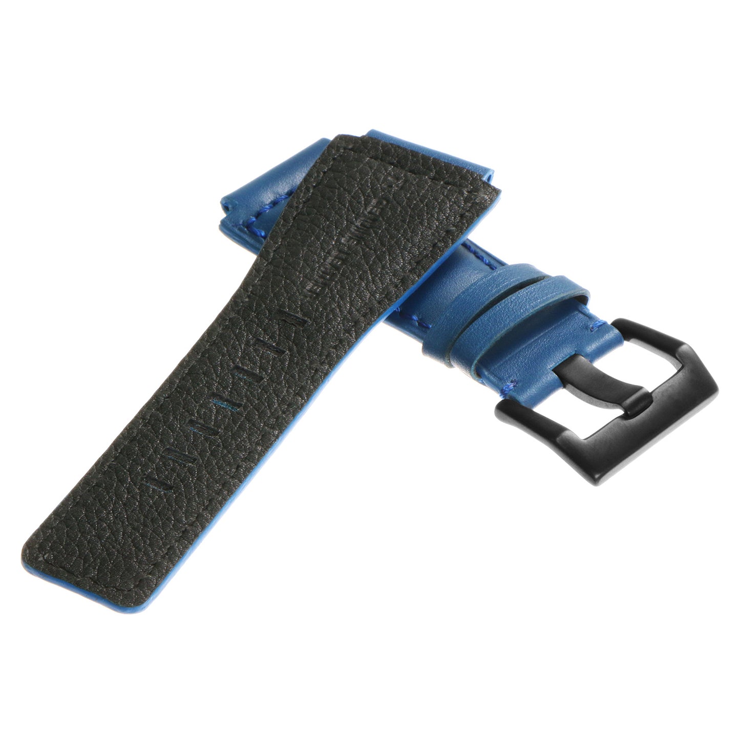 DASSARI Smooth Leather Strap for Bell & Ross with Matte Black Buckle