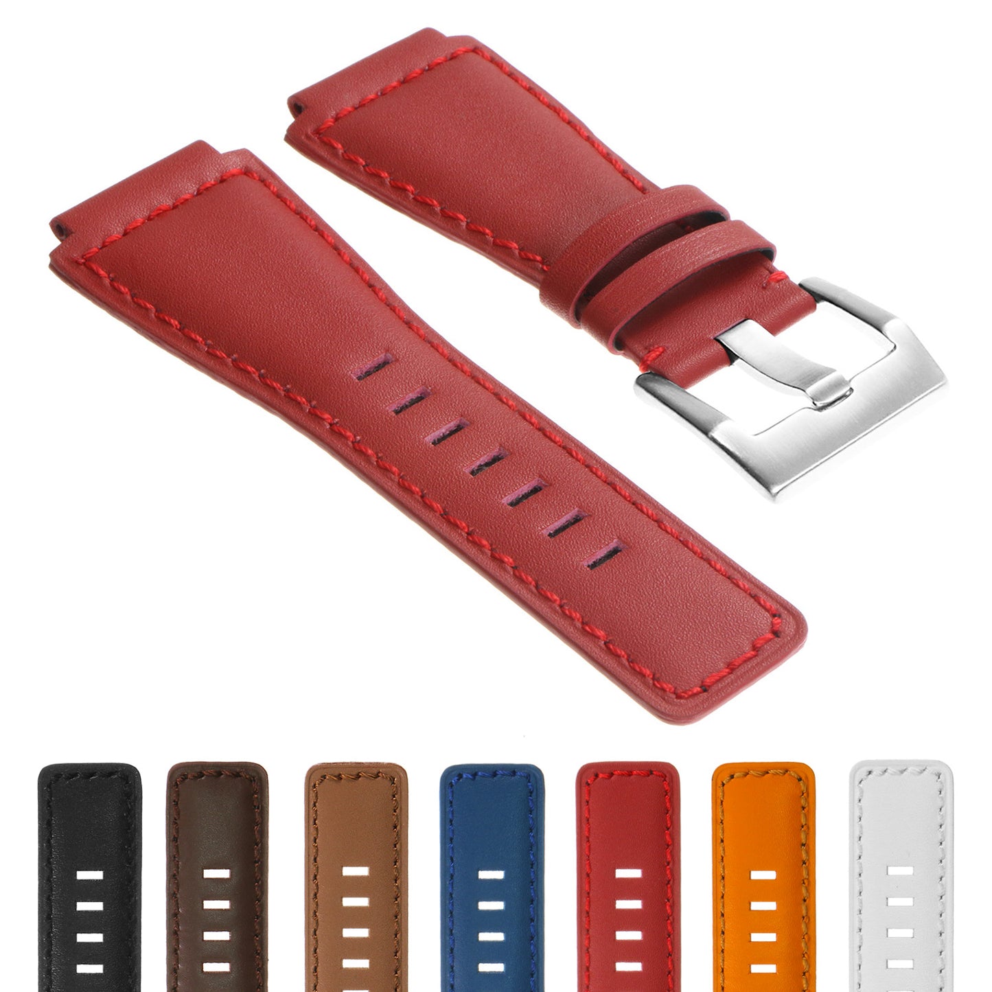 DASSARI Smooth Leather Strap for Bell & Ross
