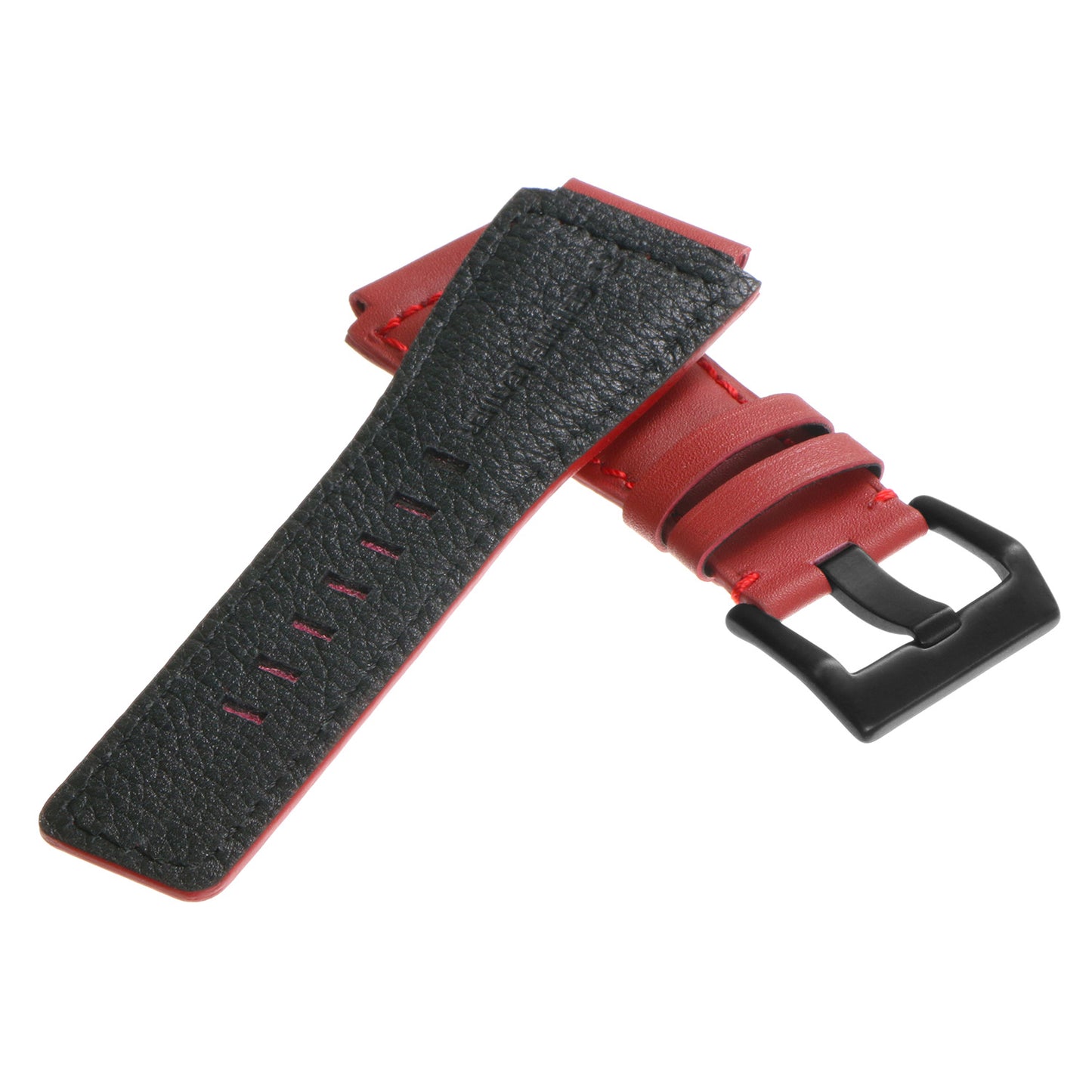 DASSARI Smooth Leather Strap for Bell & Ross with Matte Black Buckle