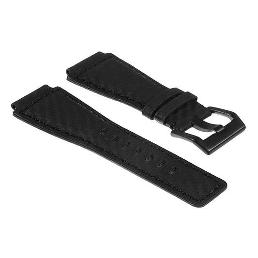 DASSARI Carbon Fiber Strap w/ Black Buckle for Bell & Ross