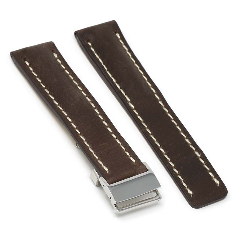 DASSARI Venture Distressed Leather Band for Breitling