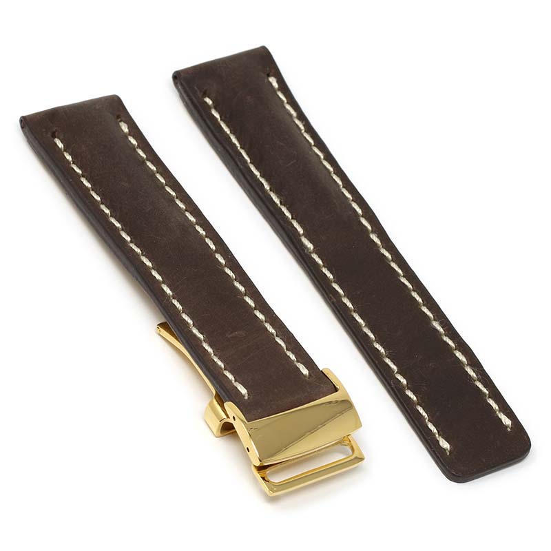 DASSARI Venture Distressed Leather Band for Breitling