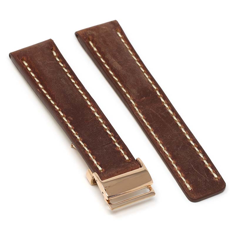 DASSARI Venture Distressed Leather Band for Breitling