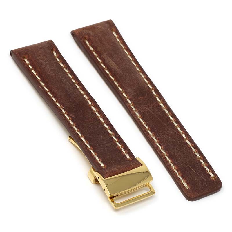 DASSARI Venture Distressed Leather Band for Breitling