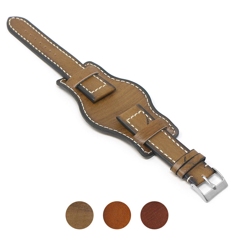 DASSARI Analogue Vintage Leather Bund Strap
