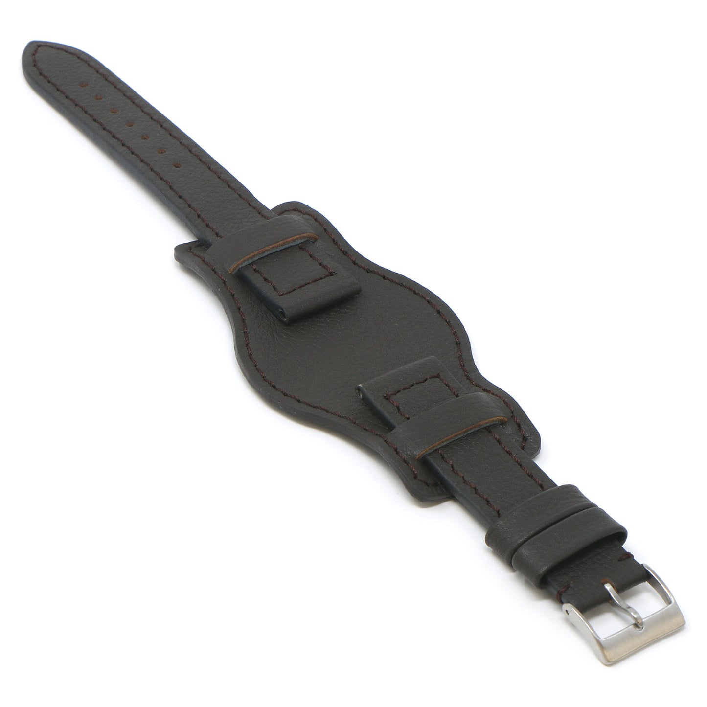 DASSARI Leather Military Bund Strap