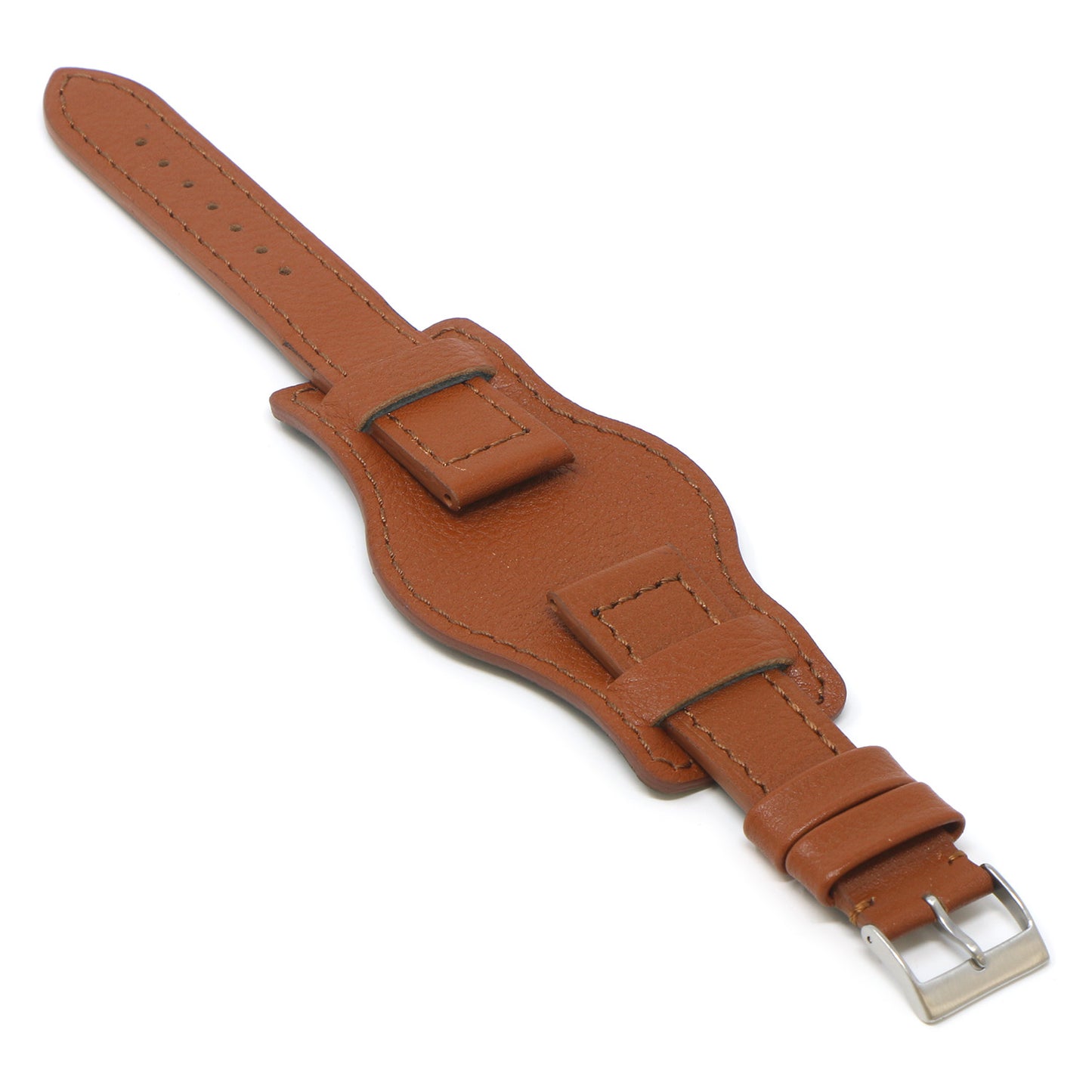 DASSARI Leather Military Bund Strap