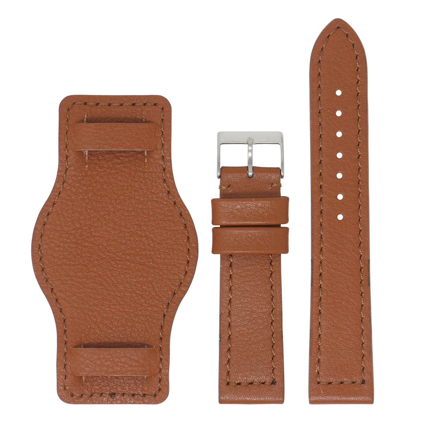 DASSARI Leather Military Bund Strap