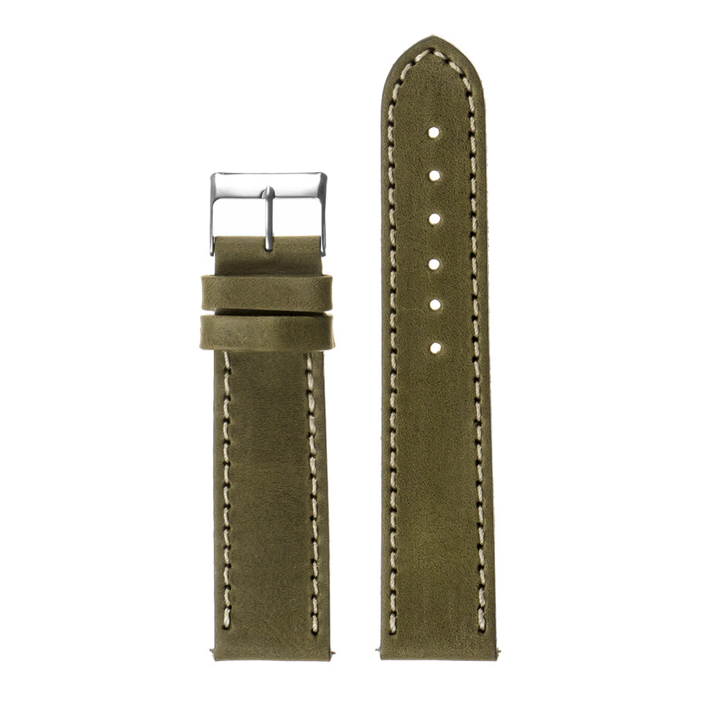 Vintage Top Grain Leather Watch Strap, Regular Length