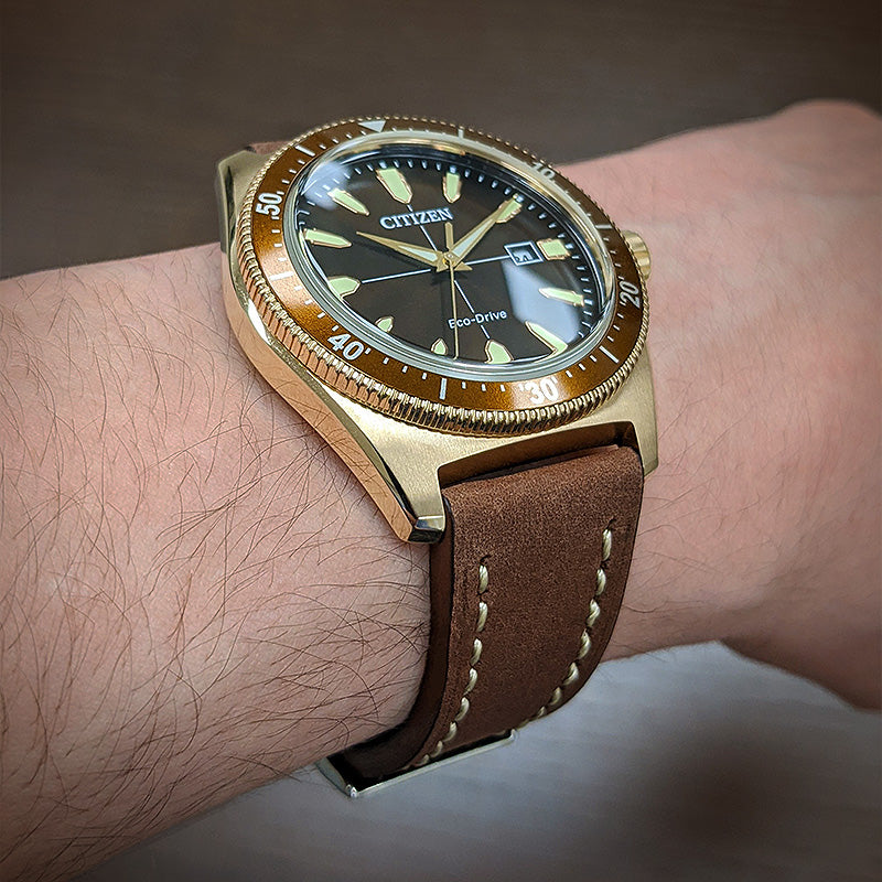 16mm Vintage Leather Strap (Short, Standard, Extra Long)