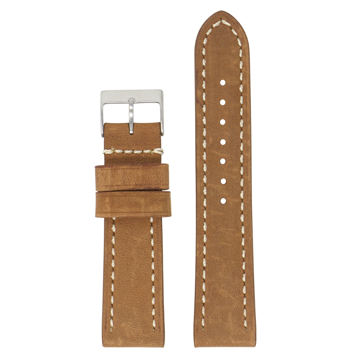 24mm Vintage Leather Smart Watch Strap (Short, Standard, Long)
