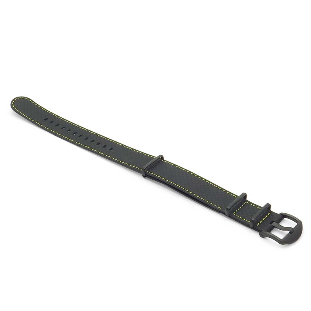 DASSARI Stealth Carbon Fiber NATO Strap with Black Hardware