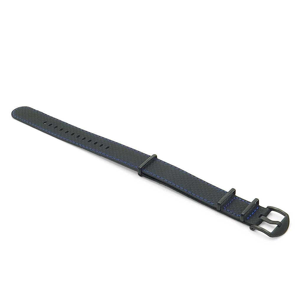 DASSARI Stealth Carbon Fiber NATO Strap with Black Hardware
