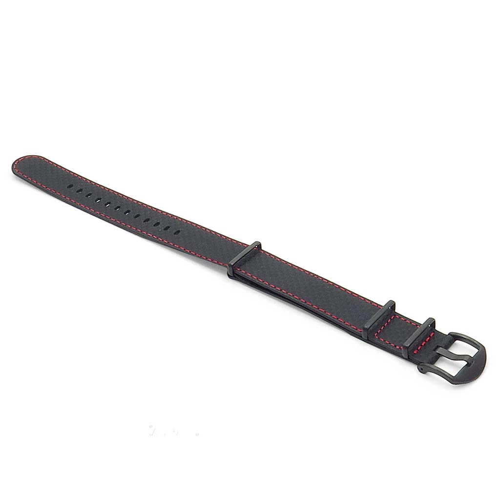 DASSARI Stealth Carbon Fiber NATO Strap with Black Hardware