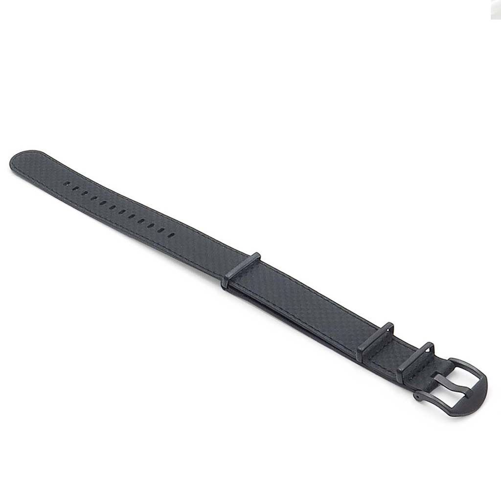 DASSARI Stealth Carbon Fiber NATO Strap with Black Hardware