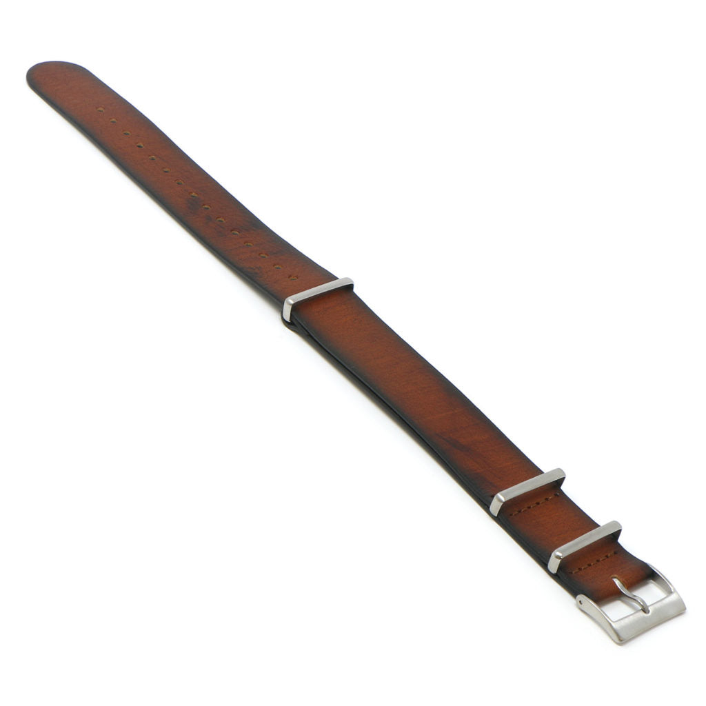 DASSARI Woodland II Vintage Leather NATO Strap