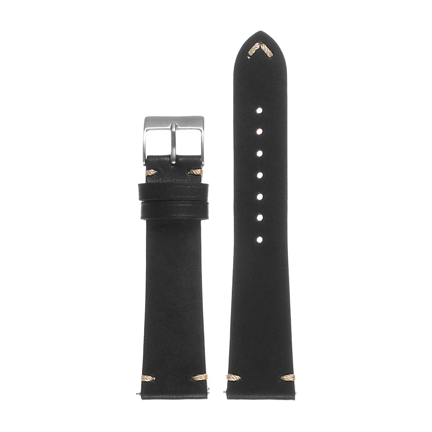 DASSARI Regal II Vintage Leather Quick Release Strap w/ Hand Sewn Stitching