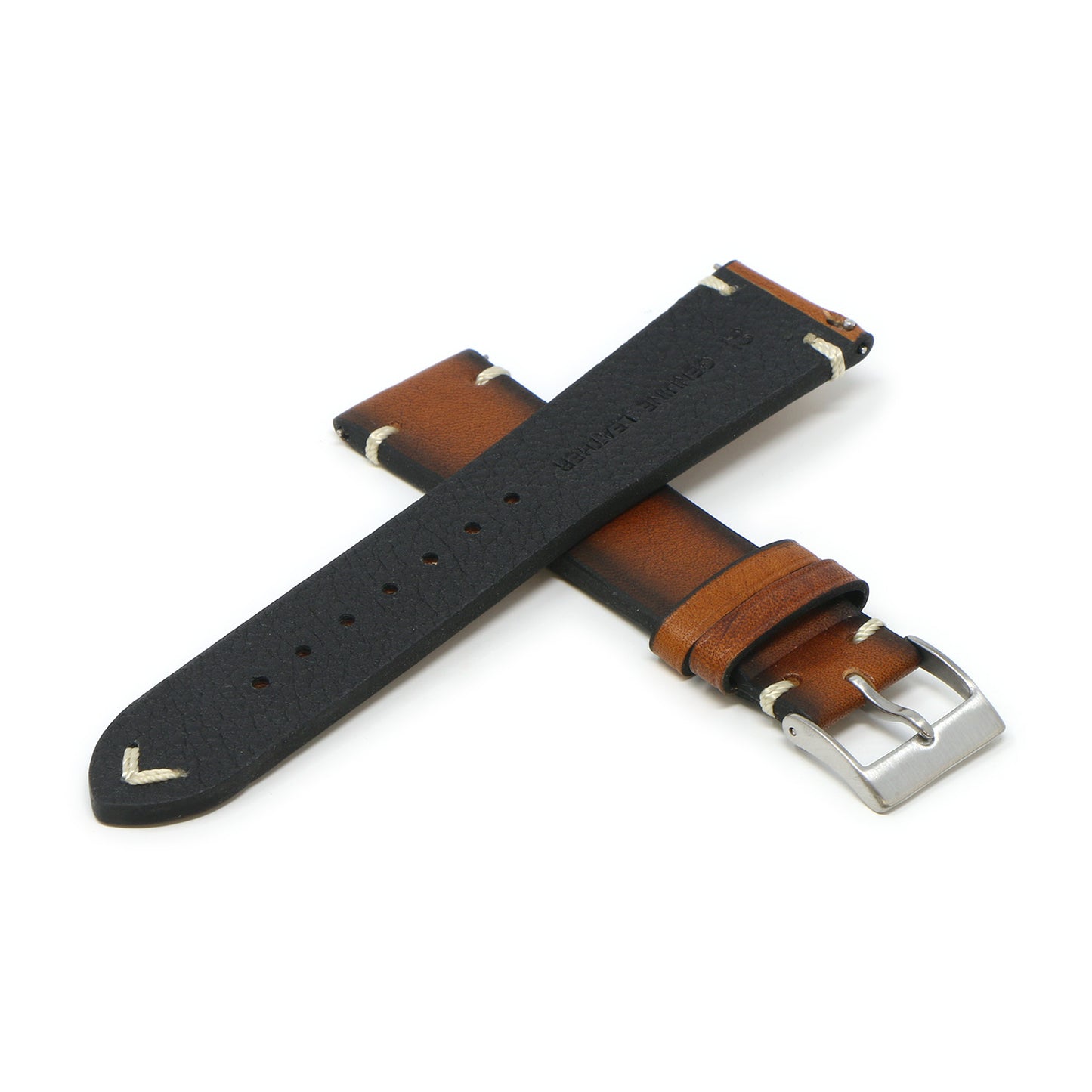 DASSARI Kingwood II Premium Vintage Leather Strap for Fitbit Versa 3