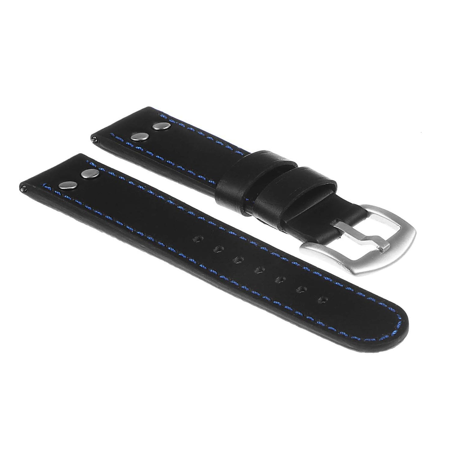 Dassari Leather Pilot Watch Strap with Rivets