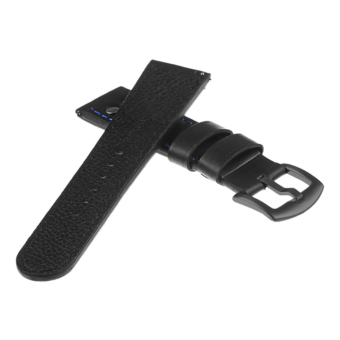 DASSARI Pilot Leather Watch Band w/ Matte Black Rivets for Apple Watch