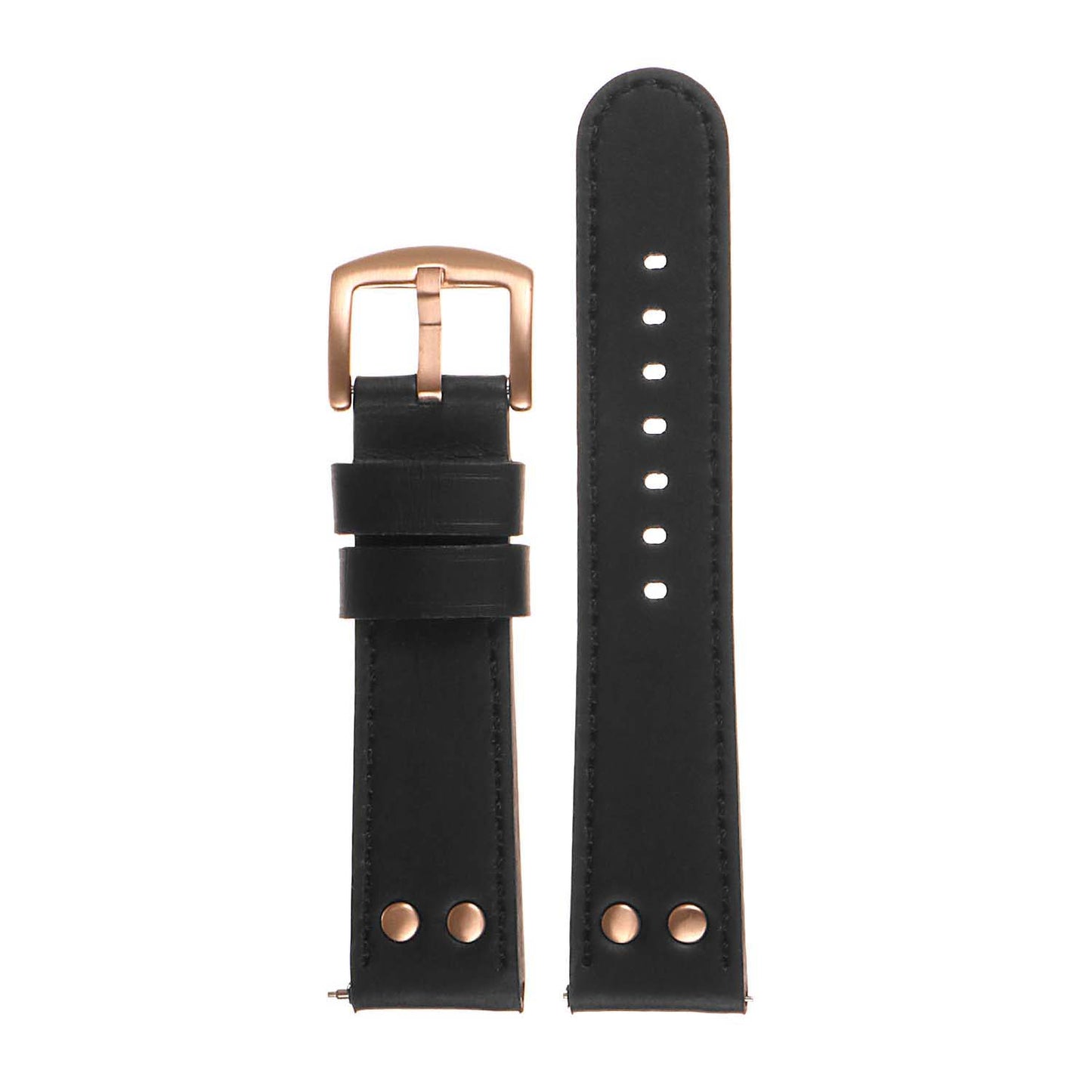 DASSARI Pilot Leather Watch Band w/ Rivets for Apple Watch