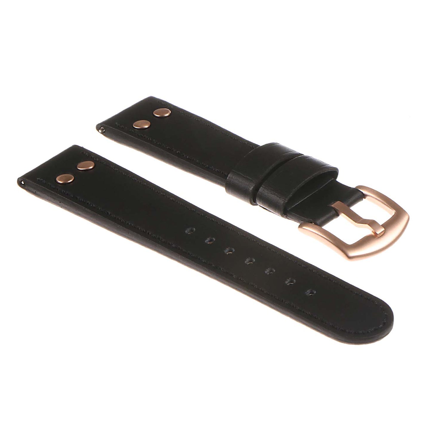 DASSARI Pilot Leather Watch Band w/ Rivets for Apple Watch