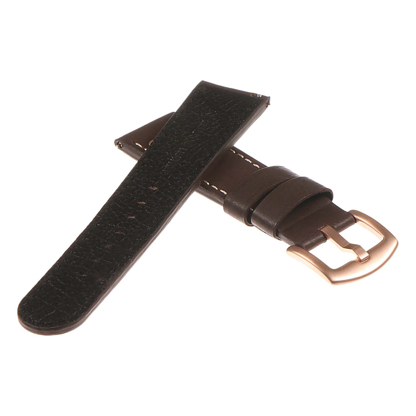 DASSARI Pilot Leather Watch Band w/ Rose Gold Rivets for Apple Watch