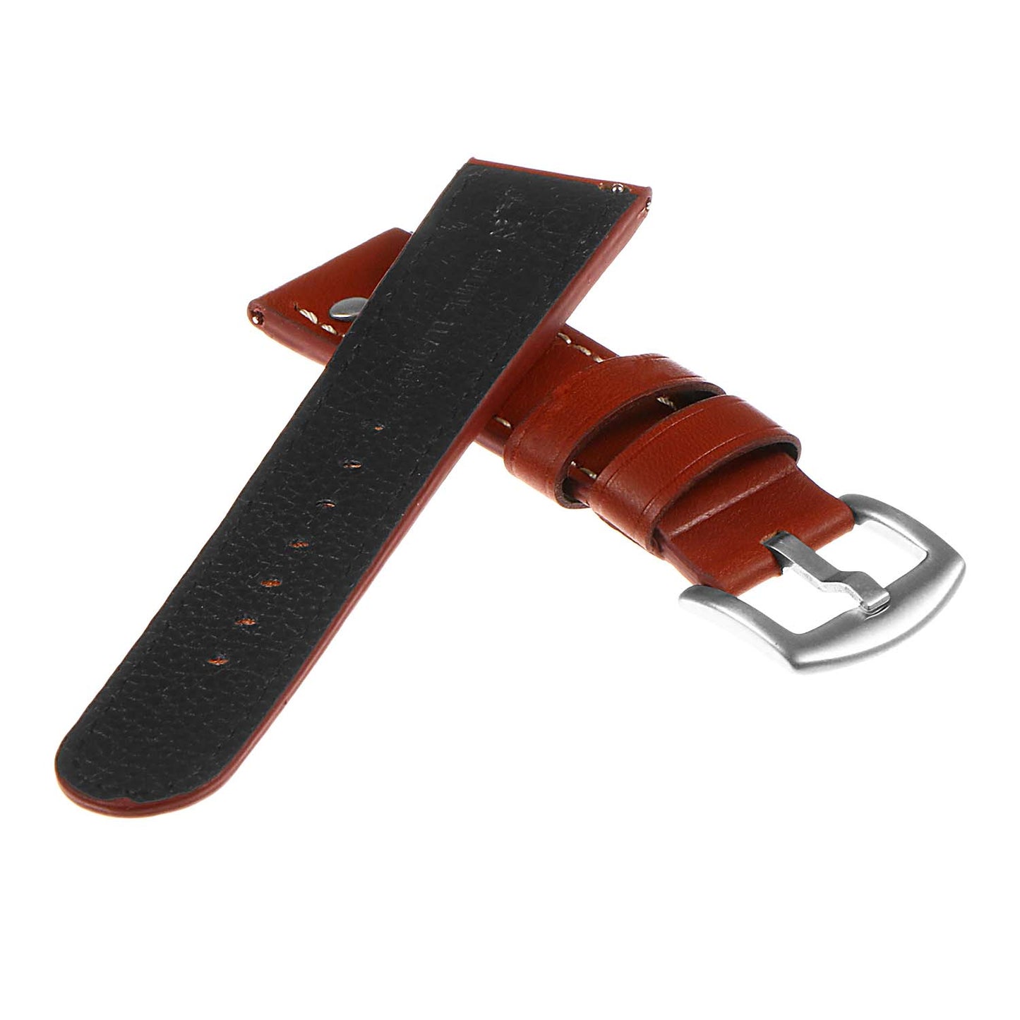 Dassari Leather Pilot Watch Strap with Rivets