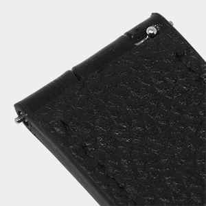 DASSARI Croc Embossed Leather Pilot Watch Band w/ Matte Black Rivets for Apple Watch