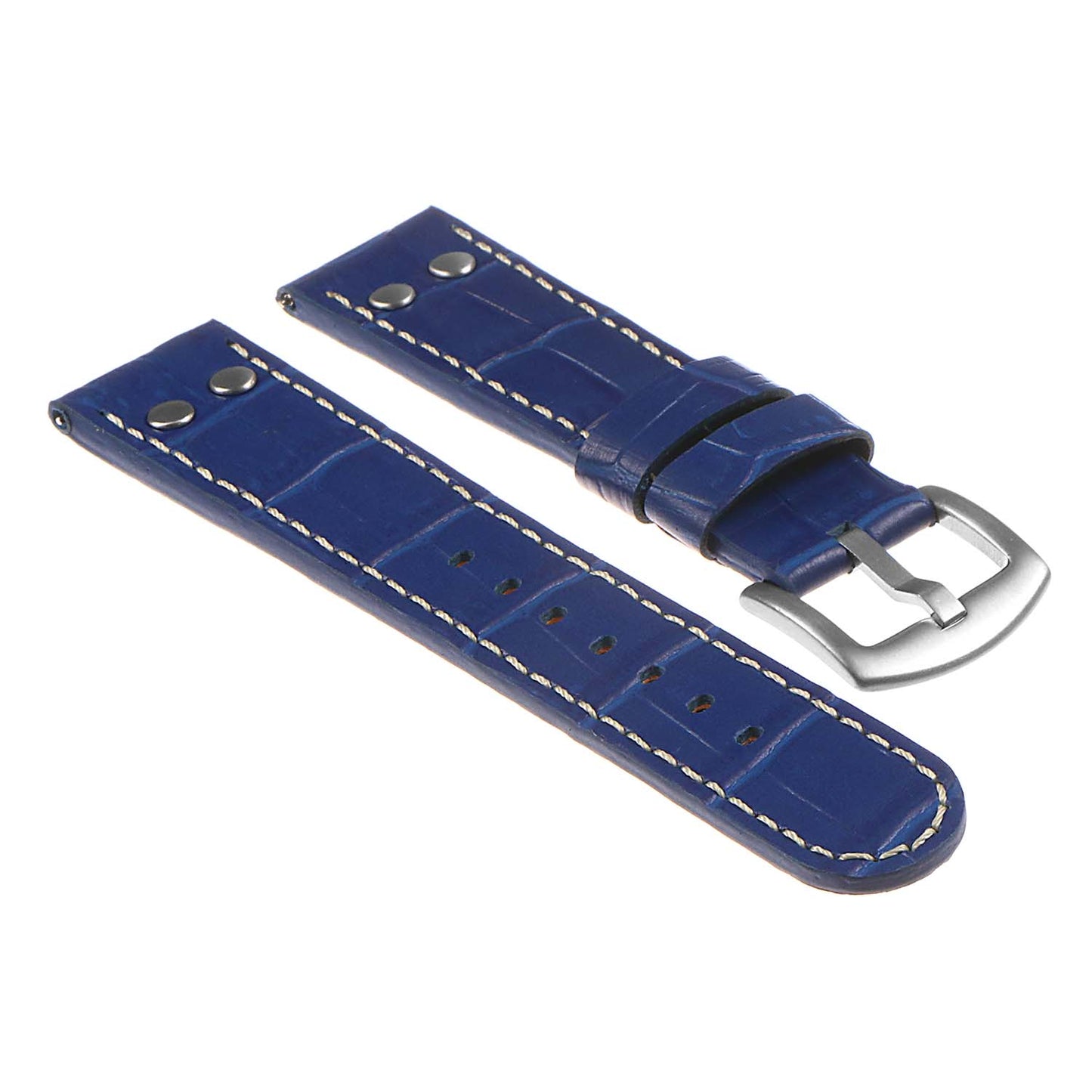 DASSARI Croc Embossed Leather Pilot Strap for Fossil Gen 4 Smartwatch