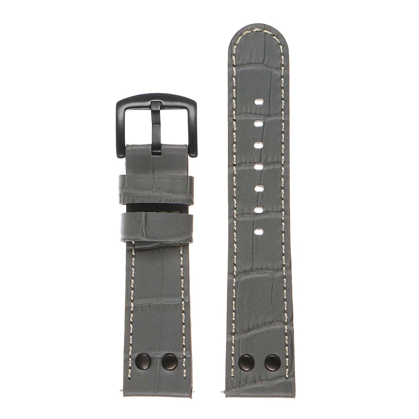 DASSARI Croc Embossed Leather Pilot Strap for Fossil Gen 4 Smartwatch