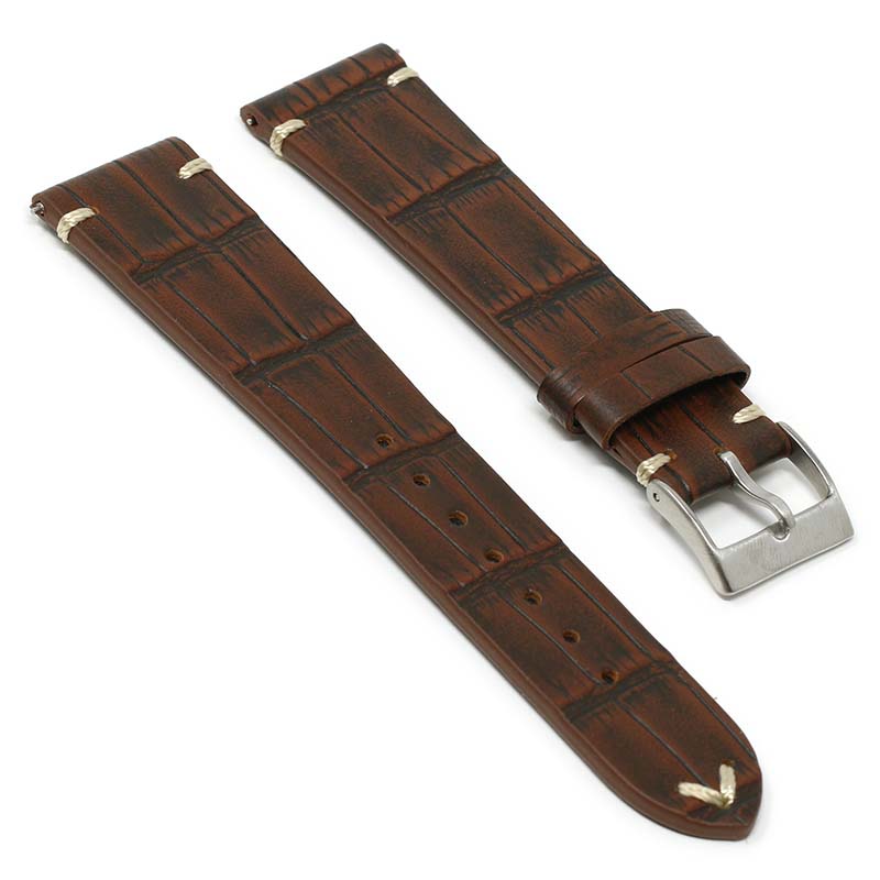 DASSARI Vintage Alligator Strap for Fitbit Sense